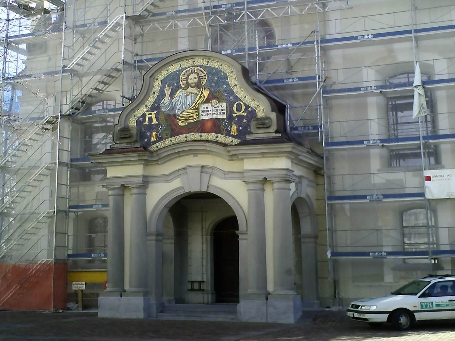 Kirche St. Margeritha in Oberriet – Aussen - Renovationsarbeiten